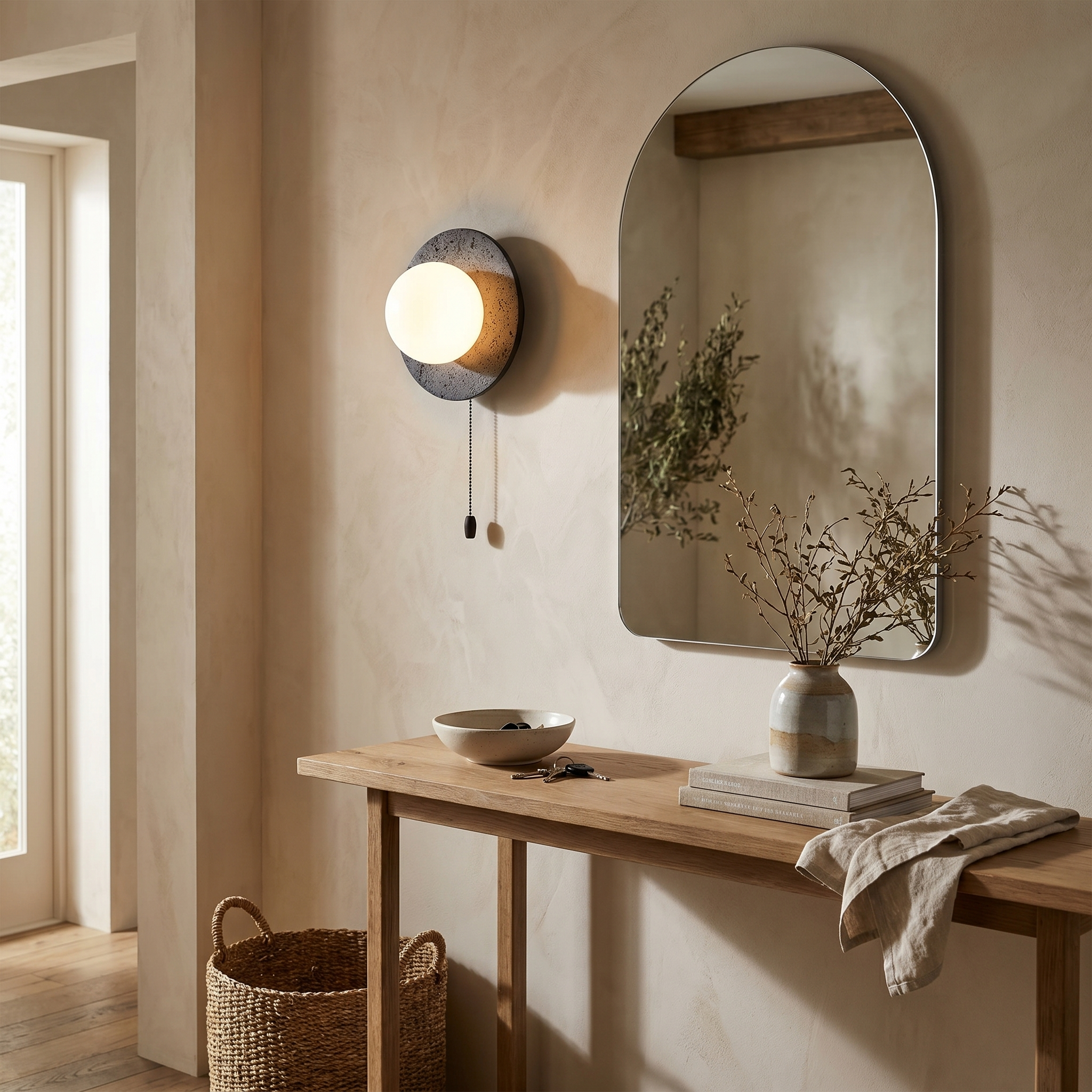 Wabi Stone Backlit Wall Sconce
