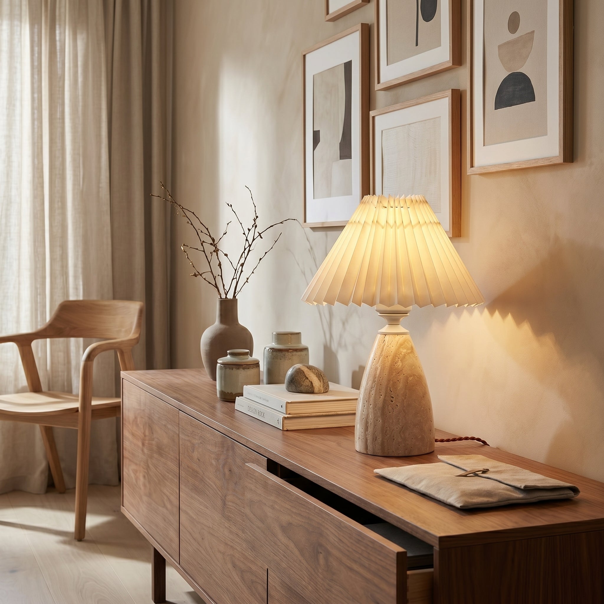 Sevi Travertine Table Lamp