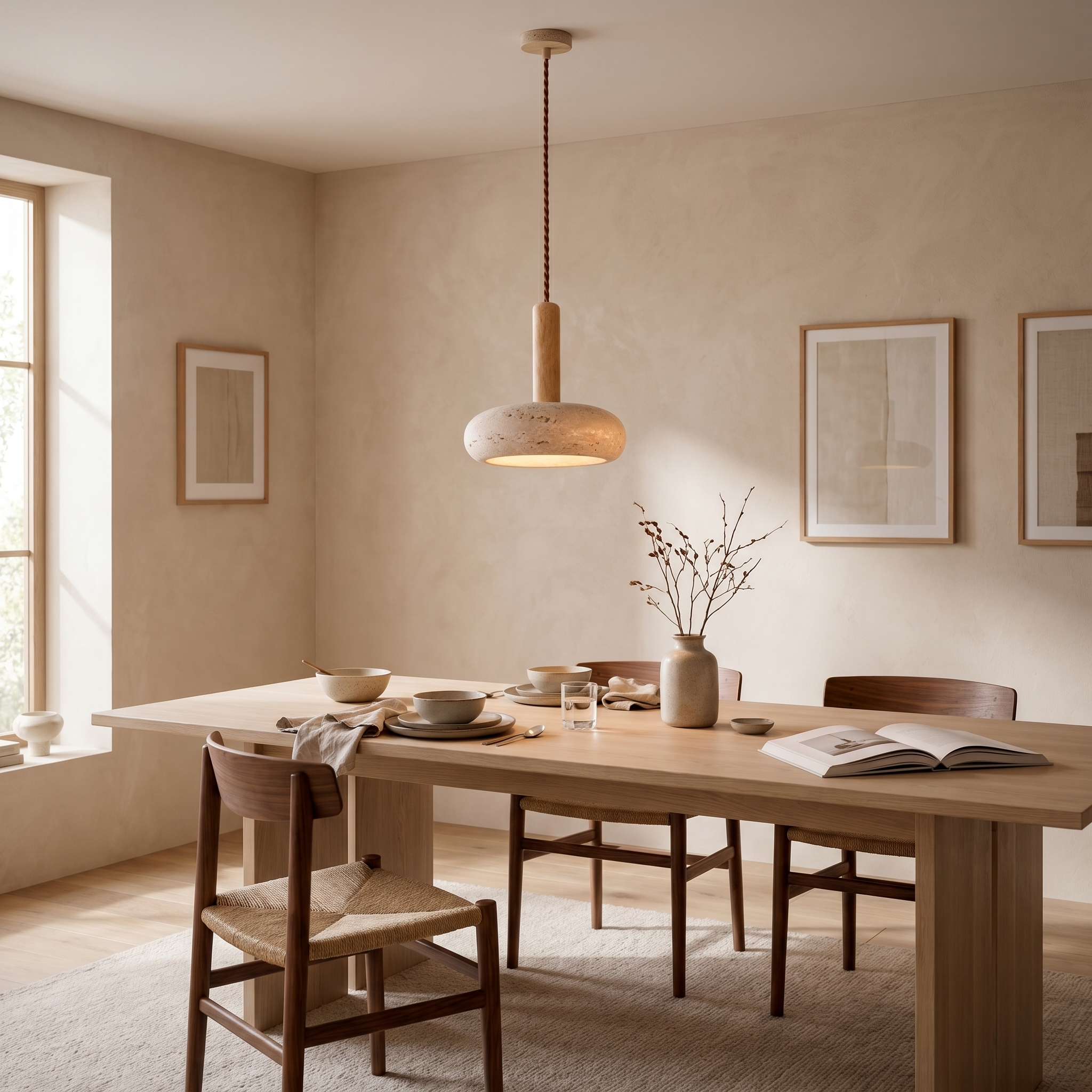Orva Travertine Pendant Light