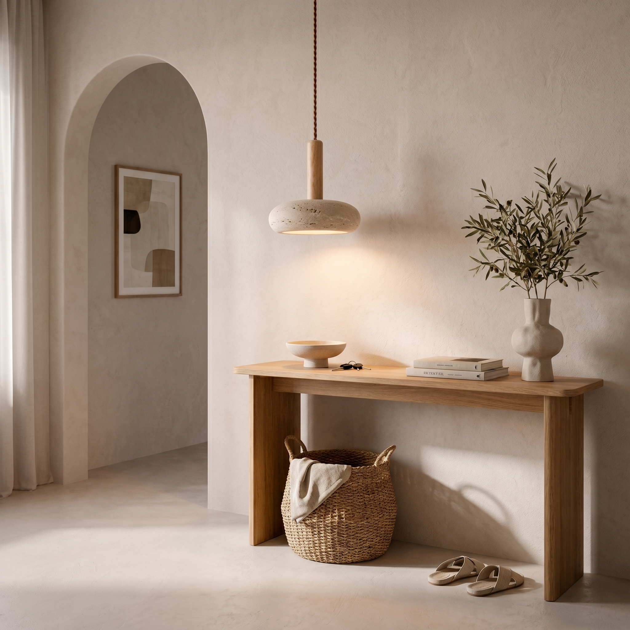 Orva Travertine Pendant Light