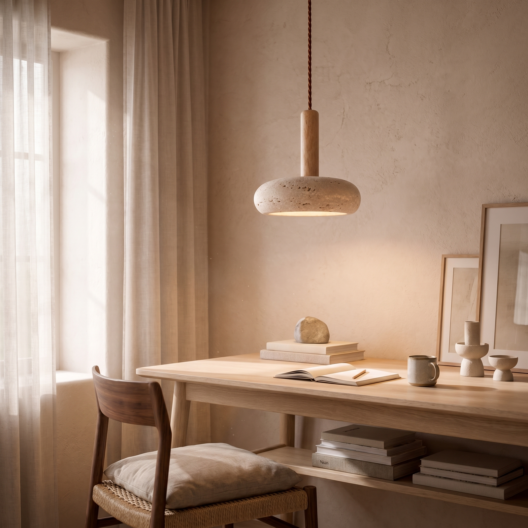 Orva Travertine Pendant Light