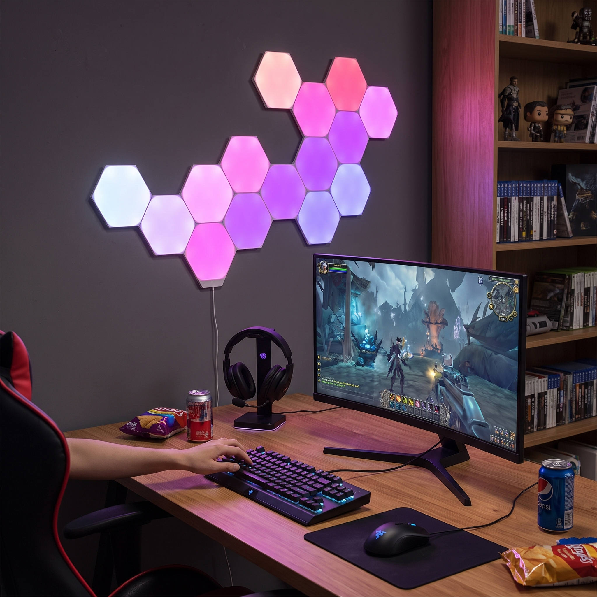 Hexagon RGBIC LED lifestyle
