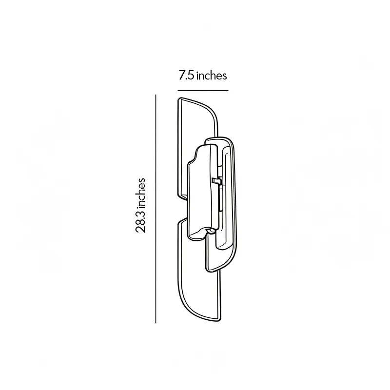Niva wall sconce dimension diagram showing width, depth and height measurements