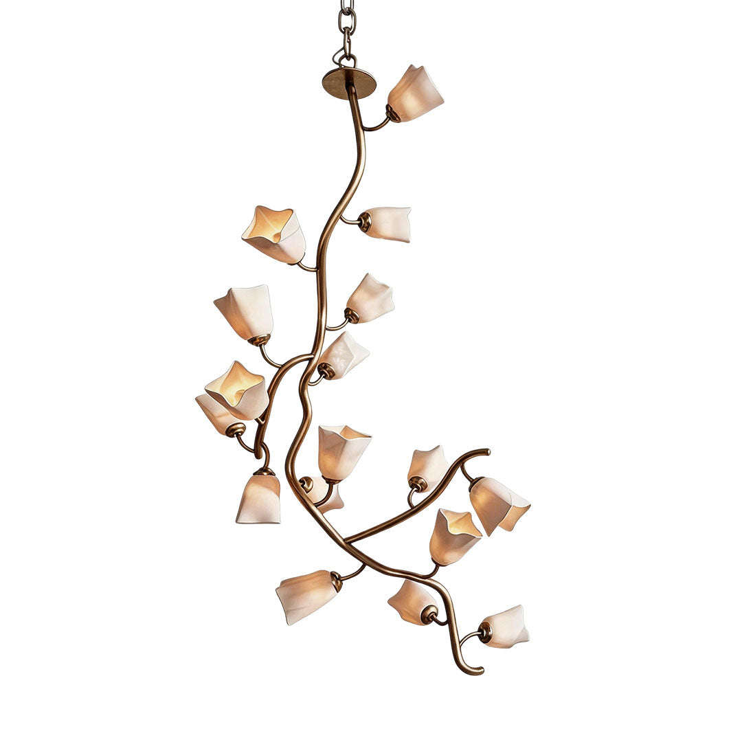 Auréline 17-light glass chandelier product view on white background