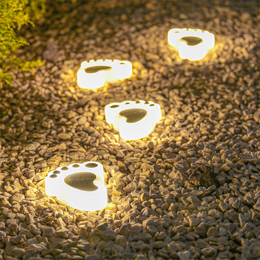 Solvara 2 PCS Solar Footprint Garden Lights, Modern Waterproof Outdoor Landscape Path Lights