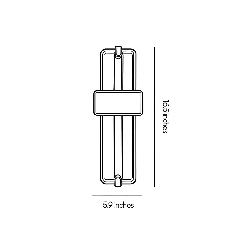 Niva textured resin wall sconce dimension diagram showing width, depth, and height measurements