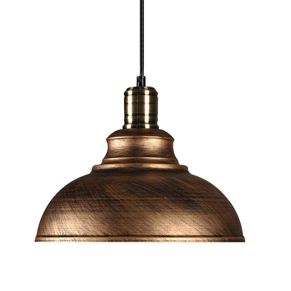 Aureon dome pendant light cord and ceiling canopy close-up, adjustable suspension metal pendant