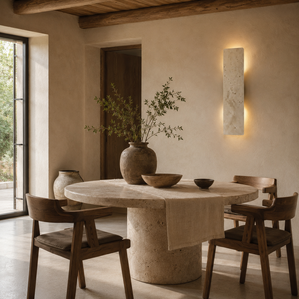 Kaia Travertine Wall Light