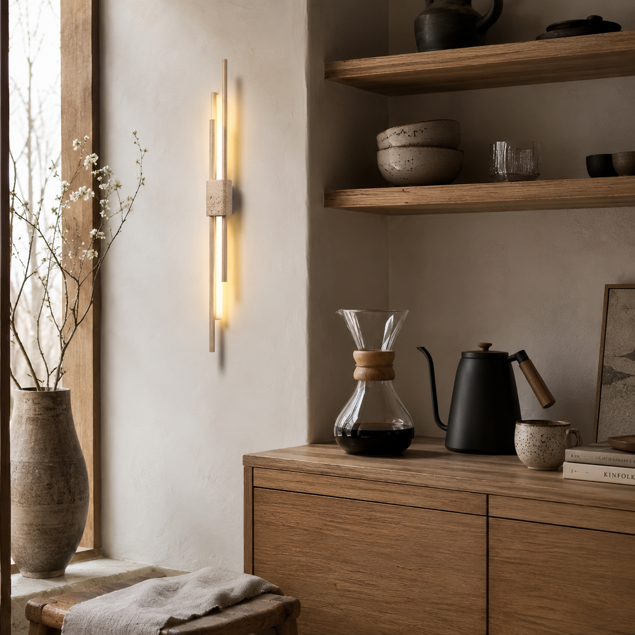 Taeru Travertine Wall Light
