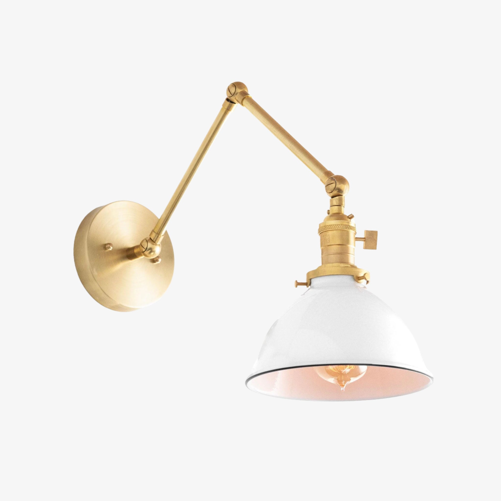 Vantara Conique Adjustable Wall Sconce – Vintage Industrial Metal Wall Light for Bedroom, Living Room & Hallway