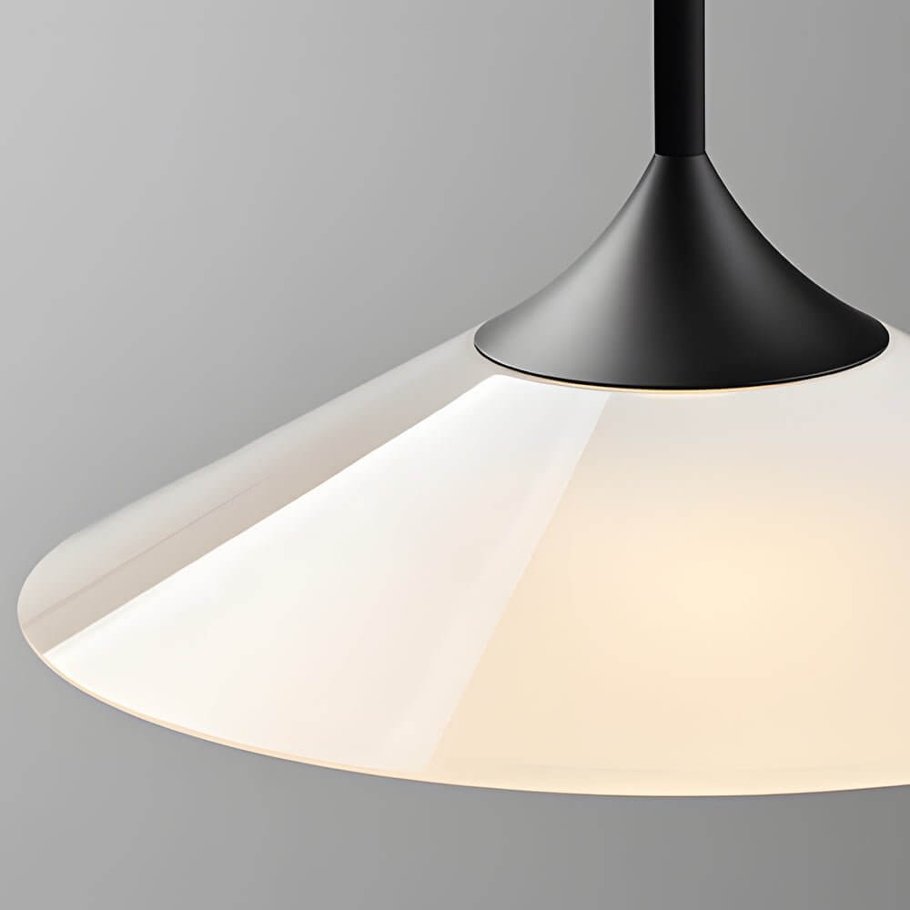 Aureon modern mini pendant light with adjustable cord, matte black finish detail