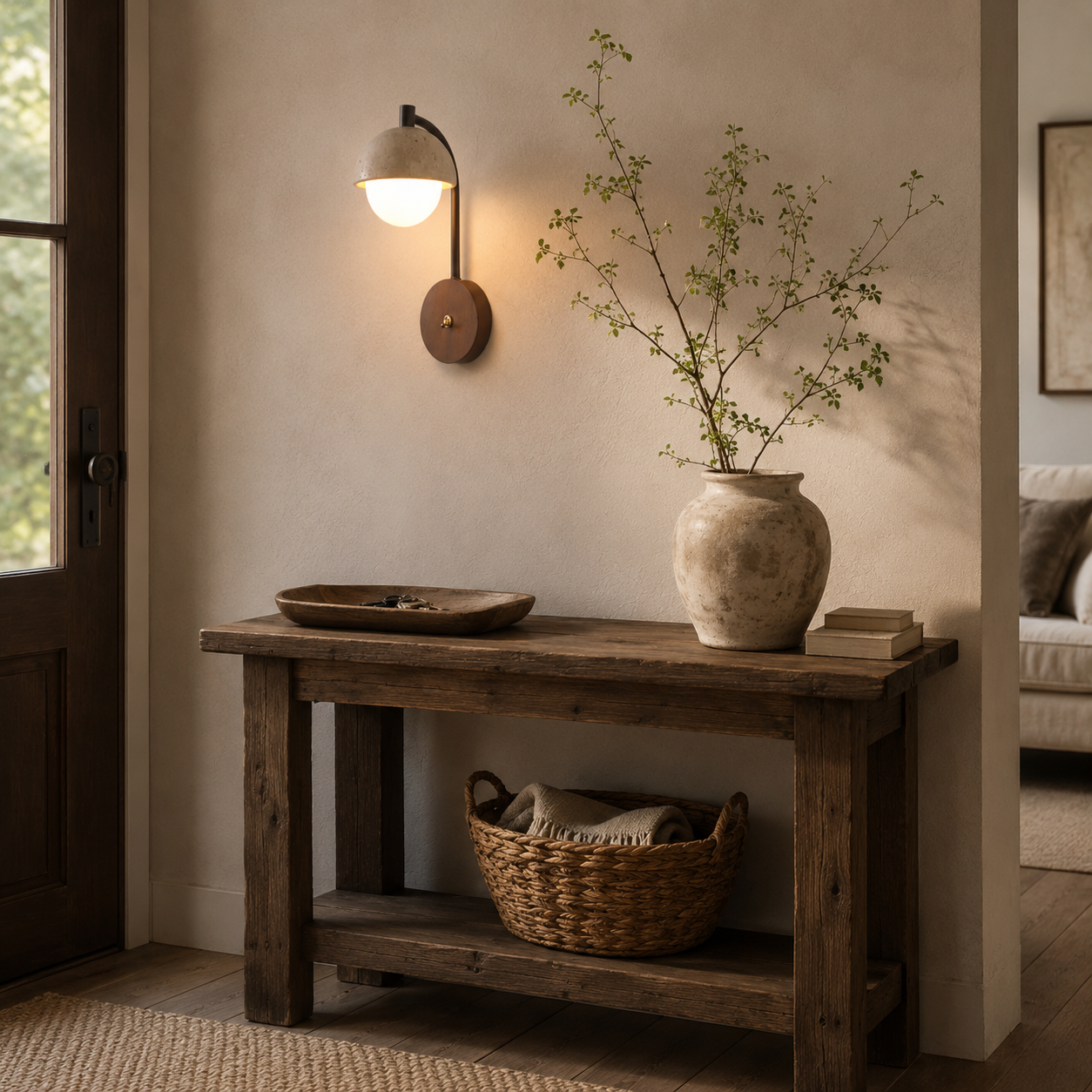Reva Travertine Wall Light