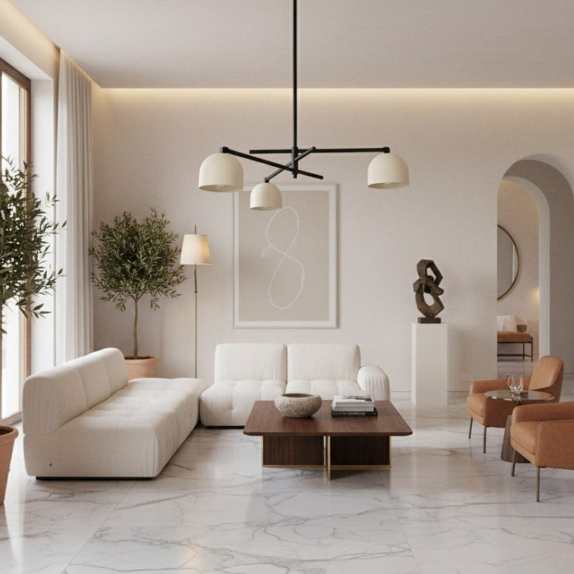 Vantara Dome Chandelier – Antique Brass Ceiling Light for Modern Interiors