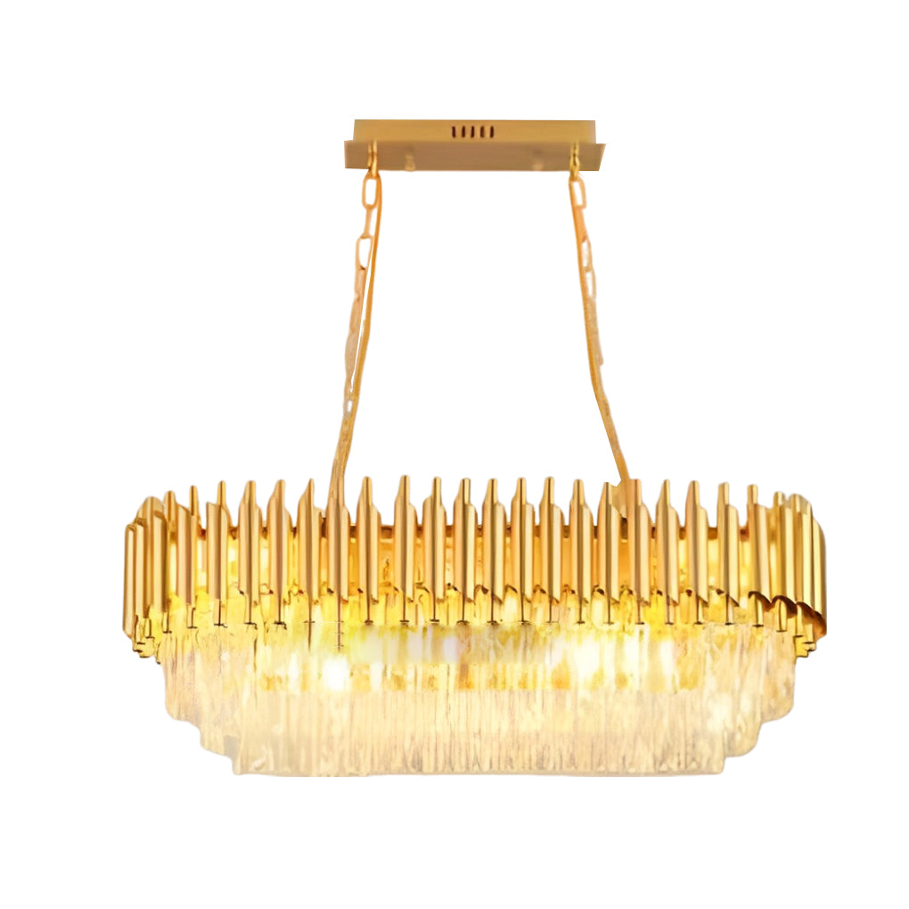 Auréline modern crystal chandelier, black finish, 21.7 in round glass ceiling light