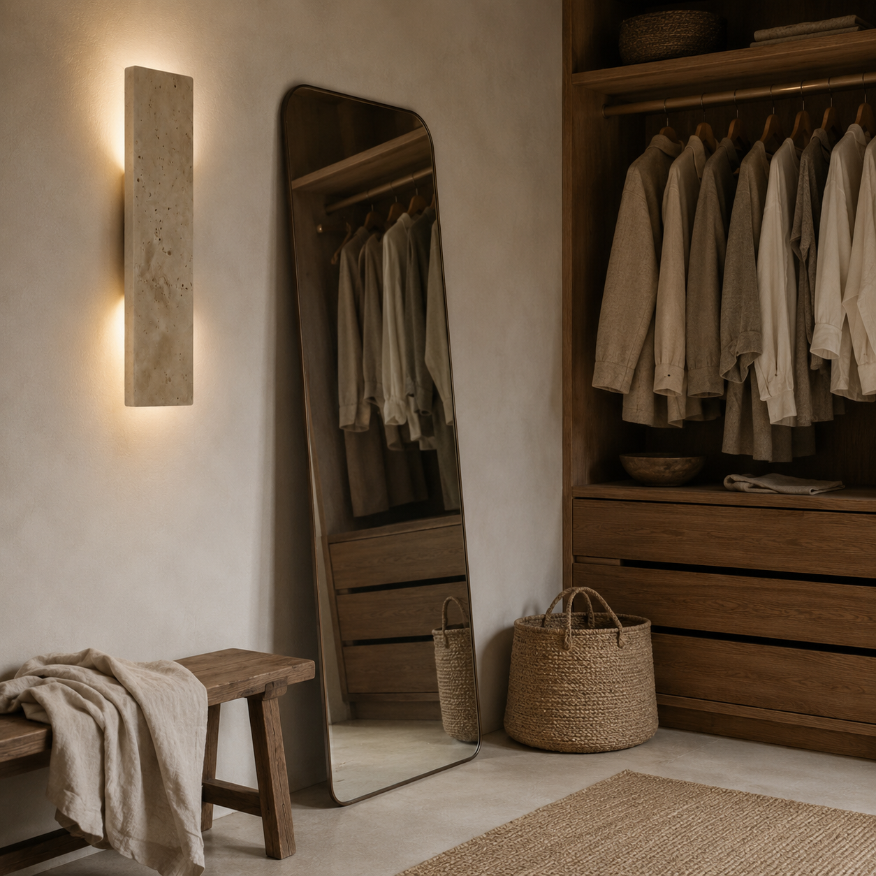 Kaia Travertine Wall Light