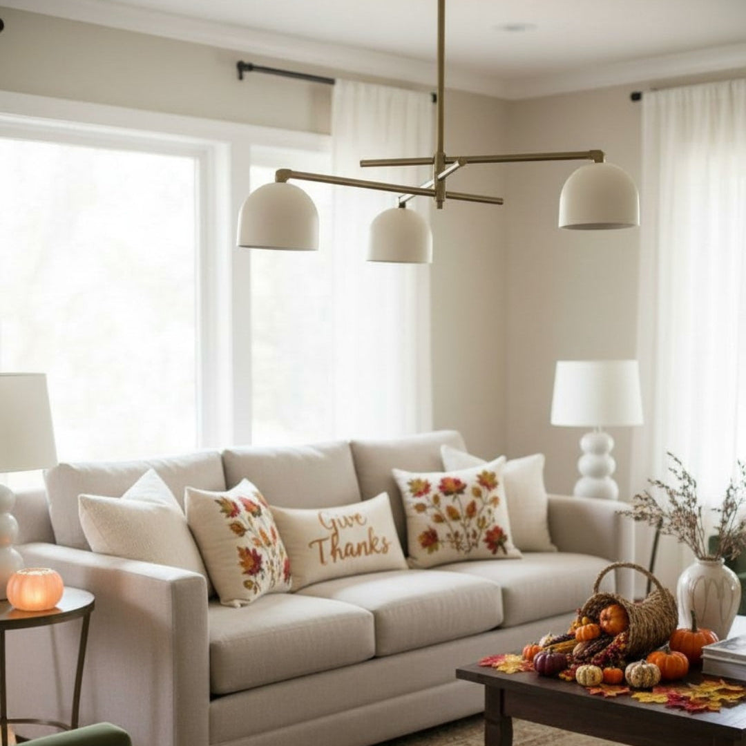 Vantara Dome Chandelier – Antique Brass Ceiling Light for Modern Interiors