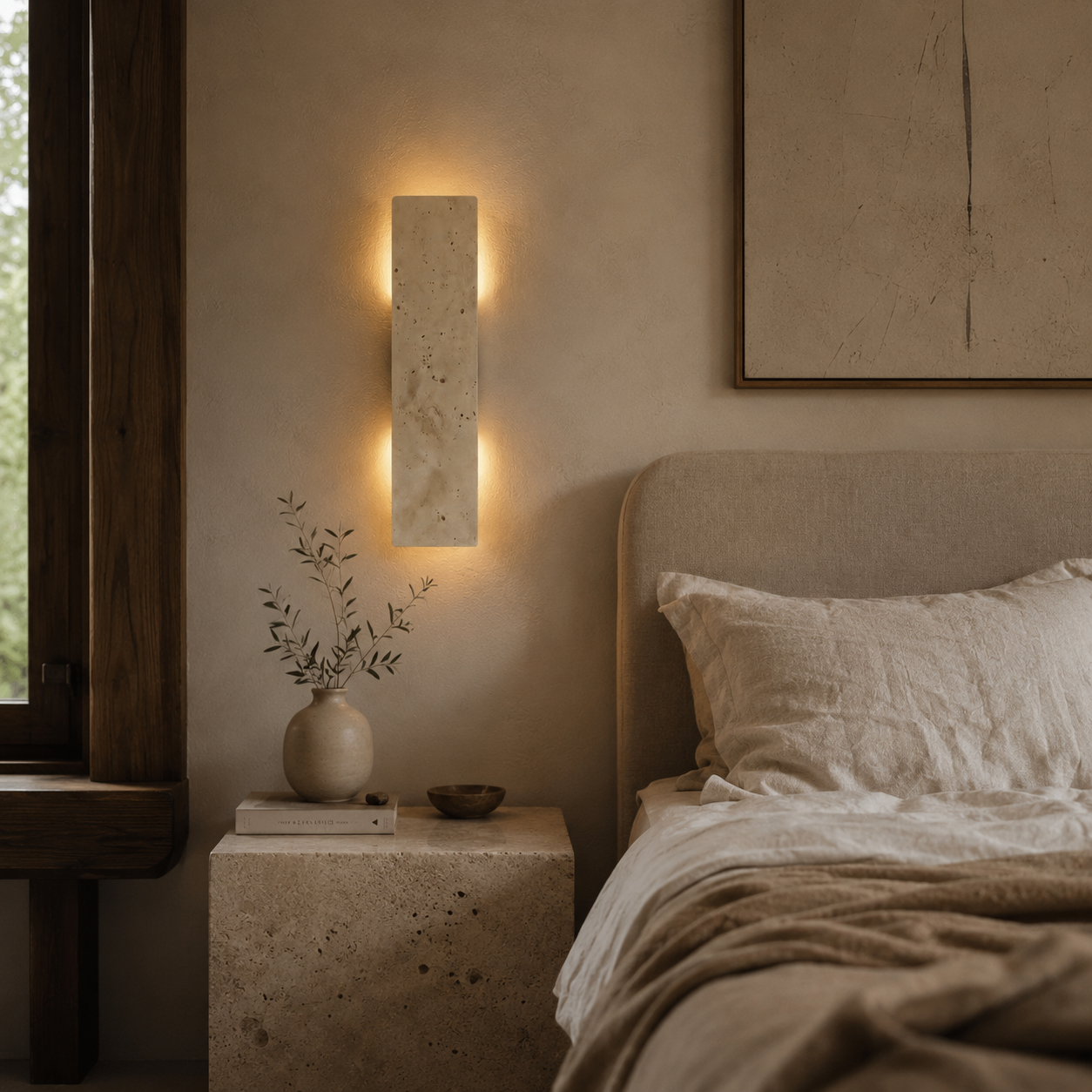 Kaia Travertine Wall Light