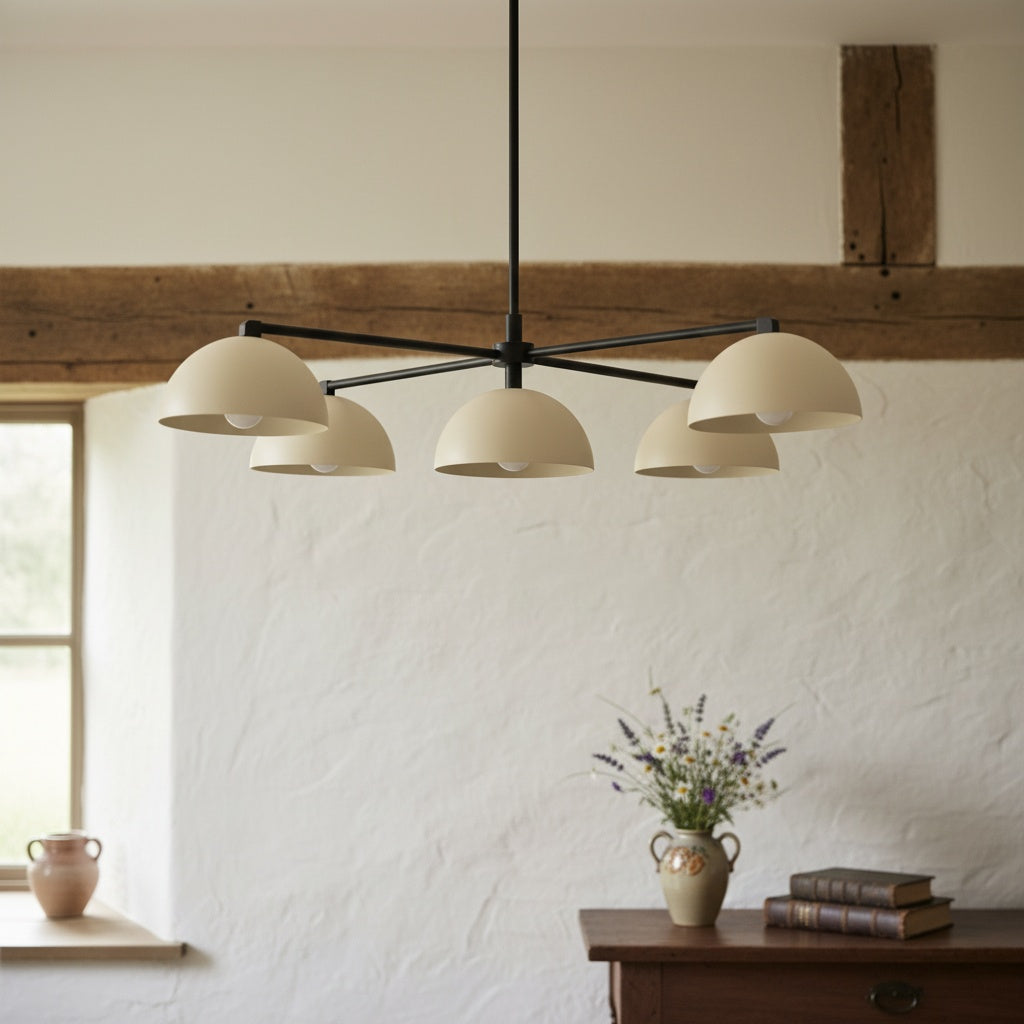 Vantara Dome Chandelier – Antique Brass Ceiling Light for Modern Interiors