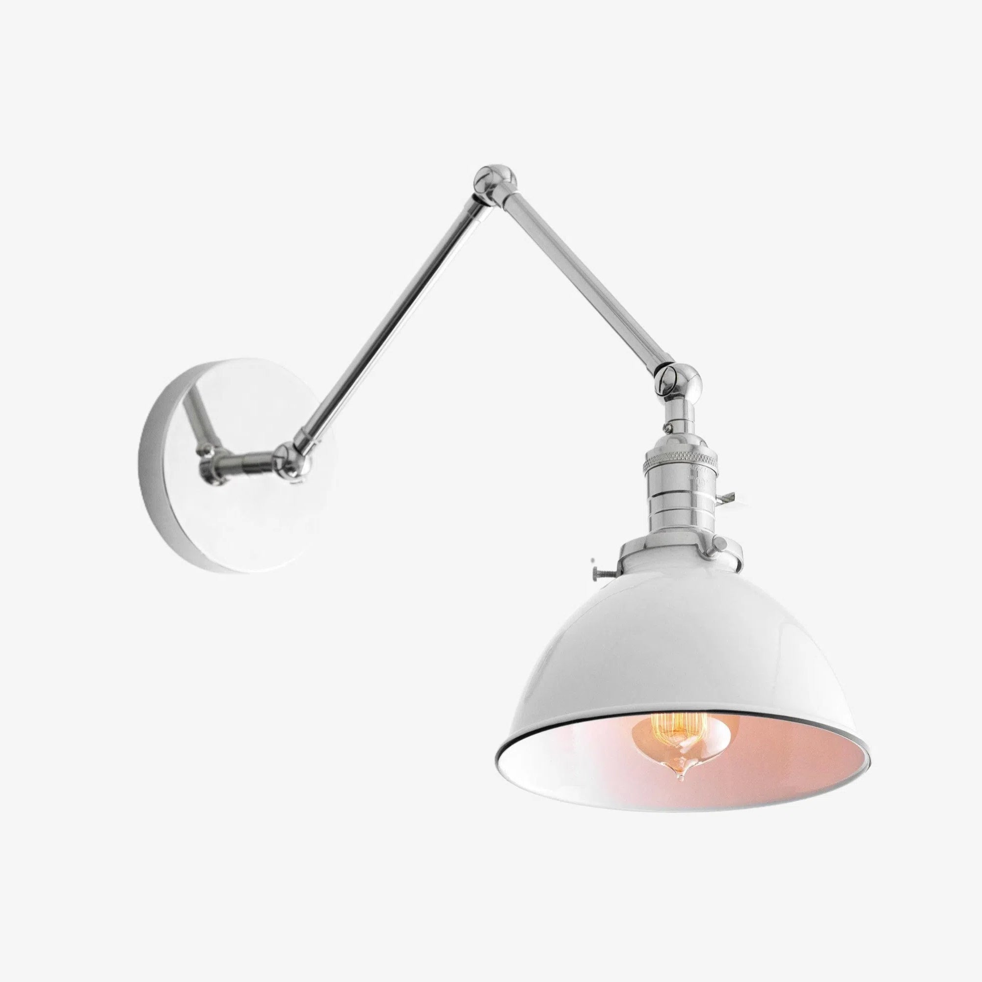 Vantara Conique Adjustable Wall Sconce – Vintage Industrial Metal Wall Light for Bedroom, Living Room & Hallway
