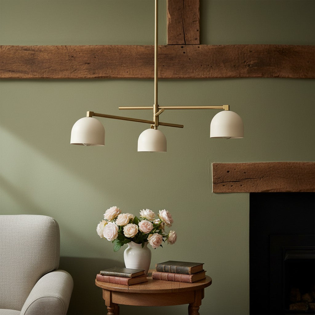 Vantara Dome Chandelier – Antique Brass Ceiling Light for Modern Interiors