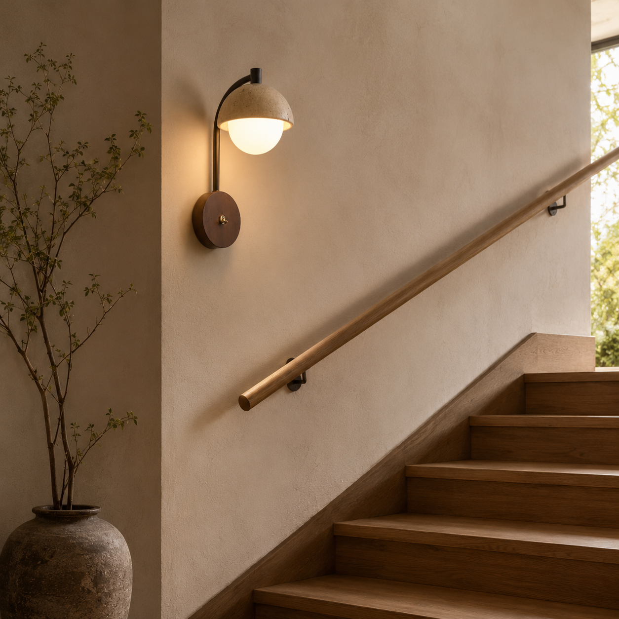 Reva Travertine Wall Light