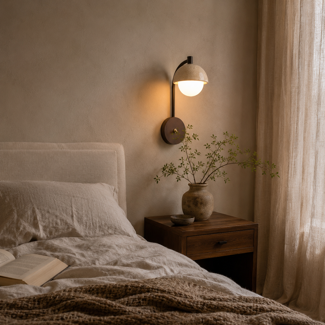 Reva Travertine Wall Light
