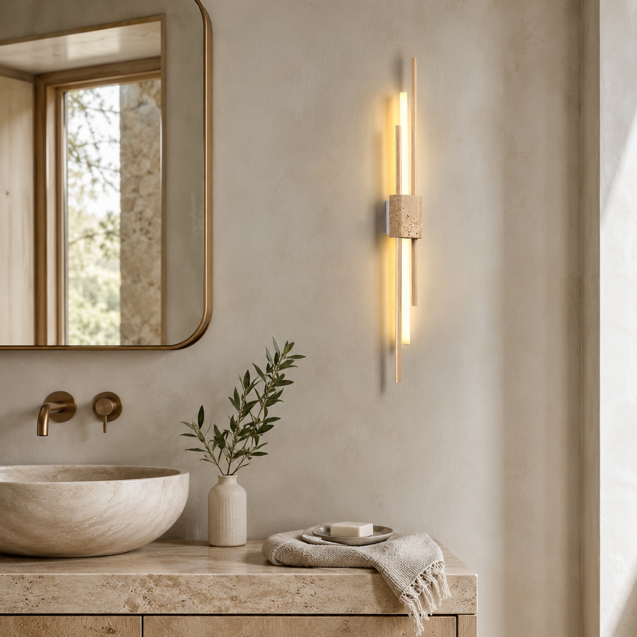 Taeru Travertine Wall Light