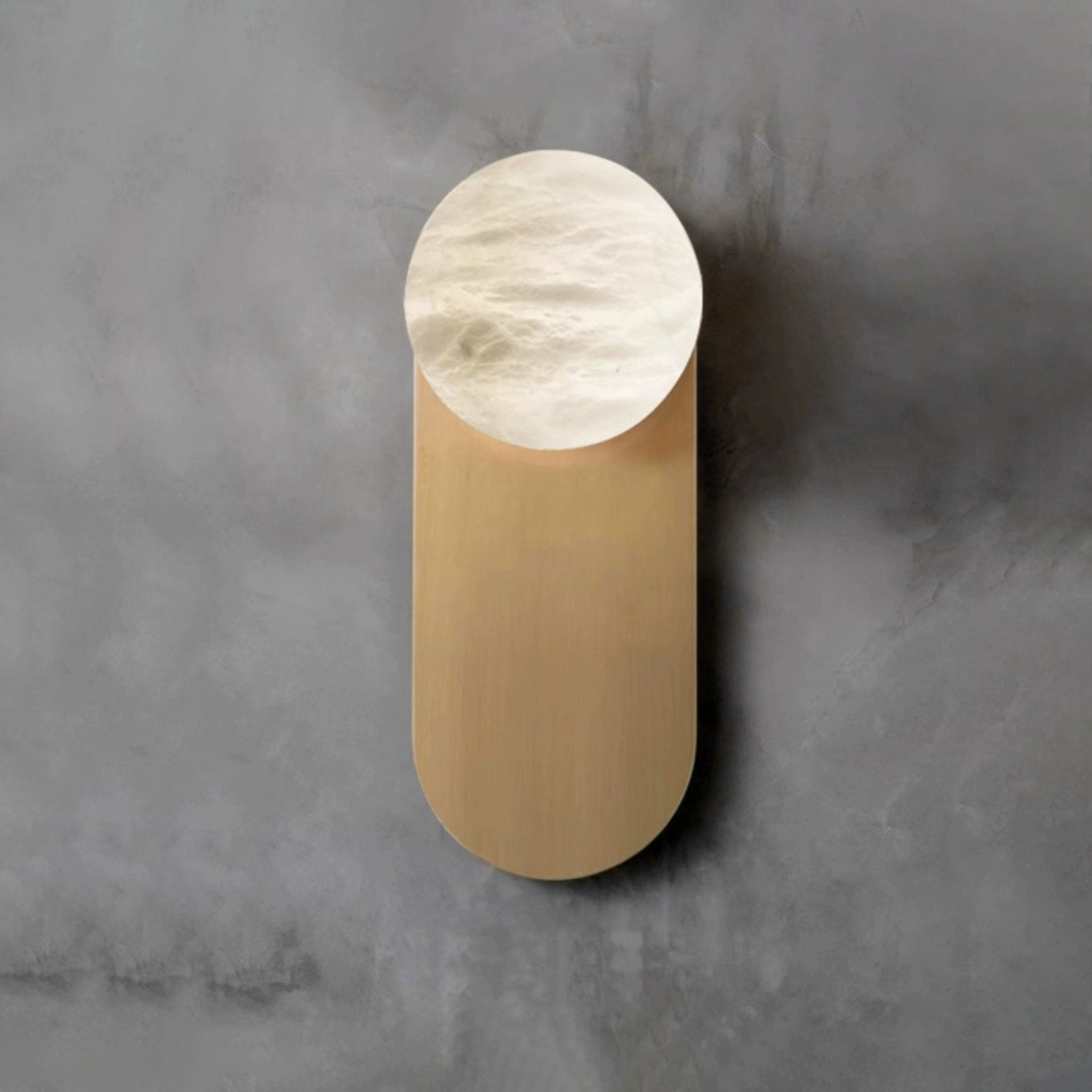 Close-up of copper body and Savio shade on the Savio Wall Light