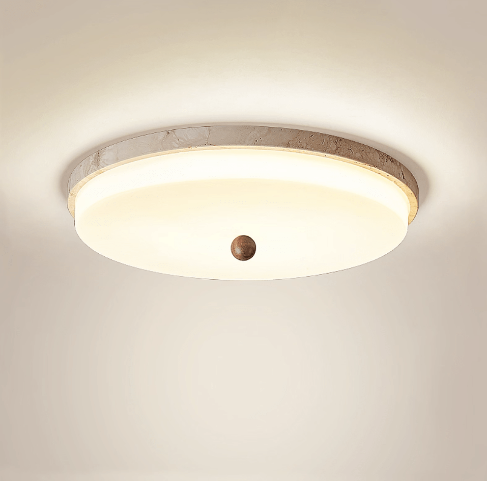 Seraphina Travertine Orb Ceiling Light