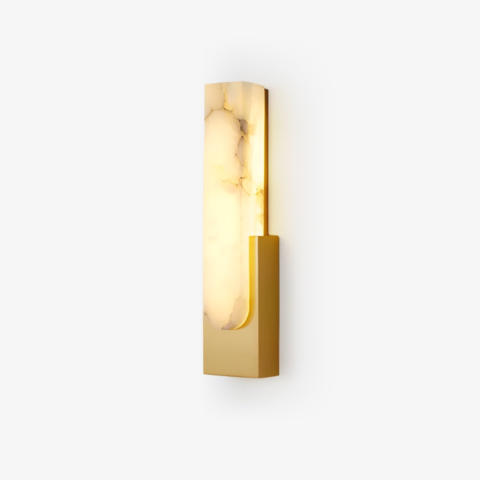 Iwara Iwara Wall Light in black finish on a white wall in a minimal hallway interior