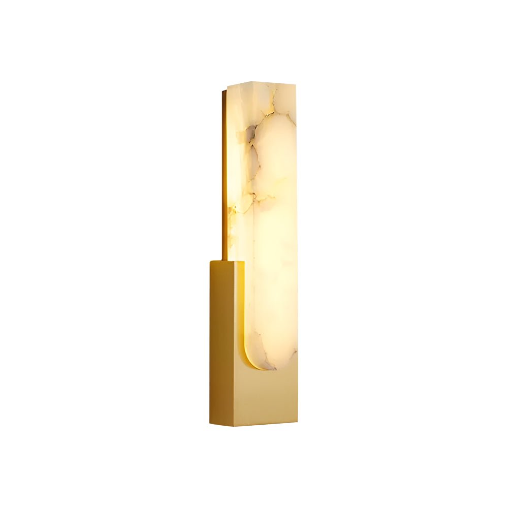 Iwara Wall Light in copper finish styled in an entryway with natural linen and oak furniture