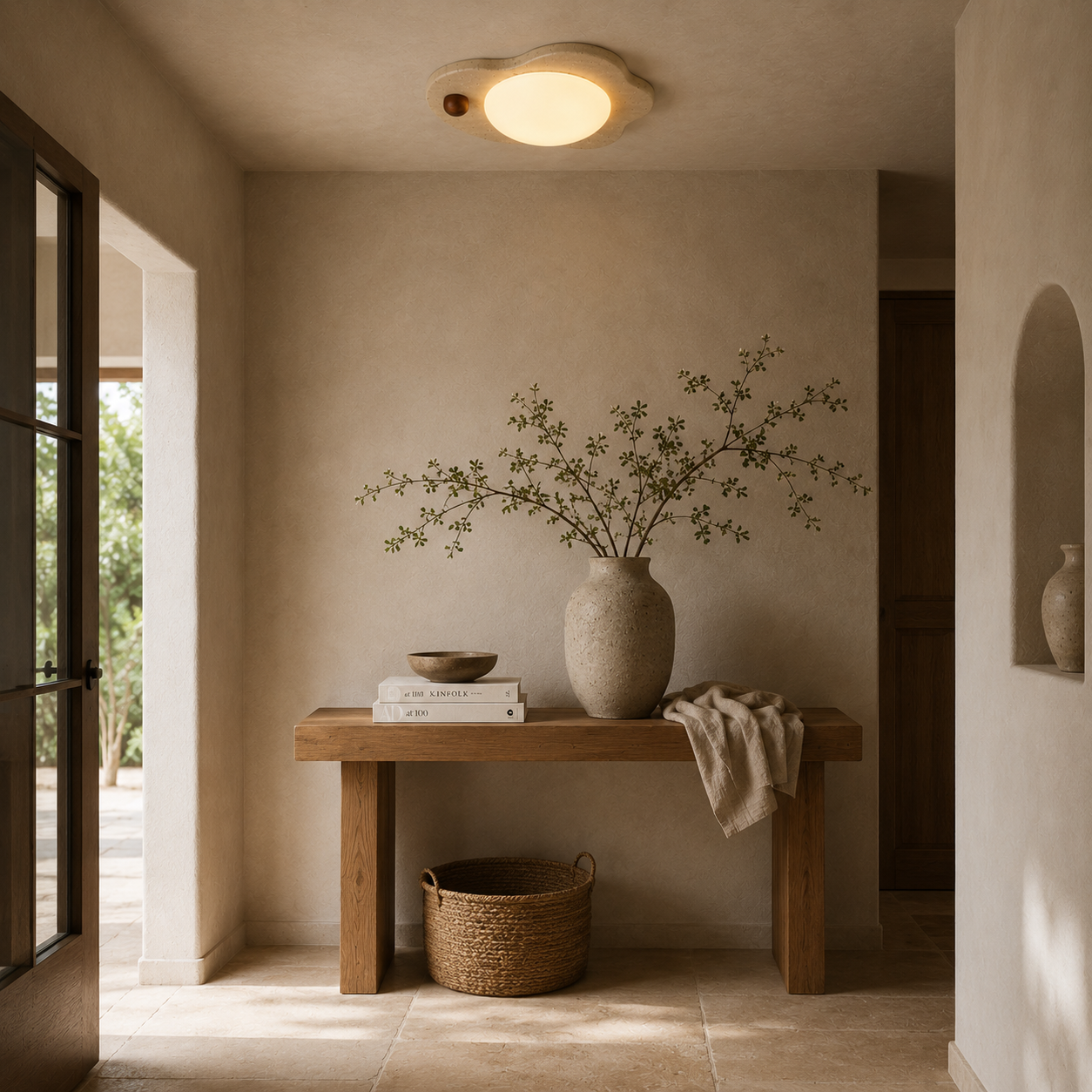 Elara Travertine Bloom Ceiling Light