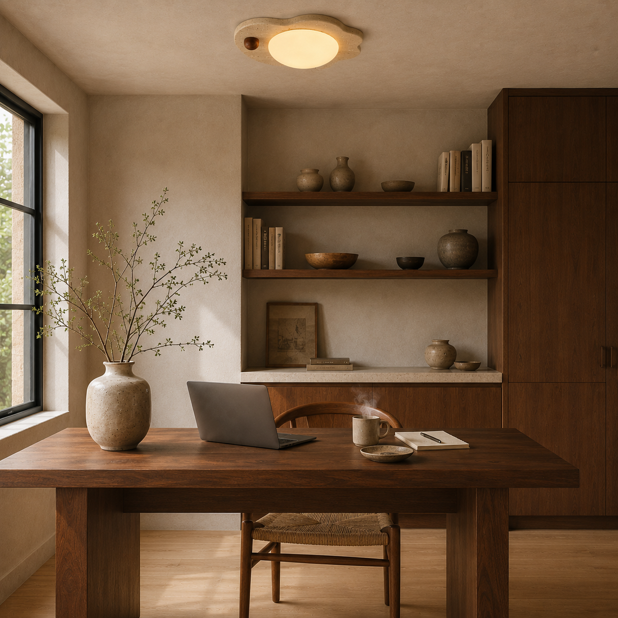 Elara Travertine Bloom Ceiling Light