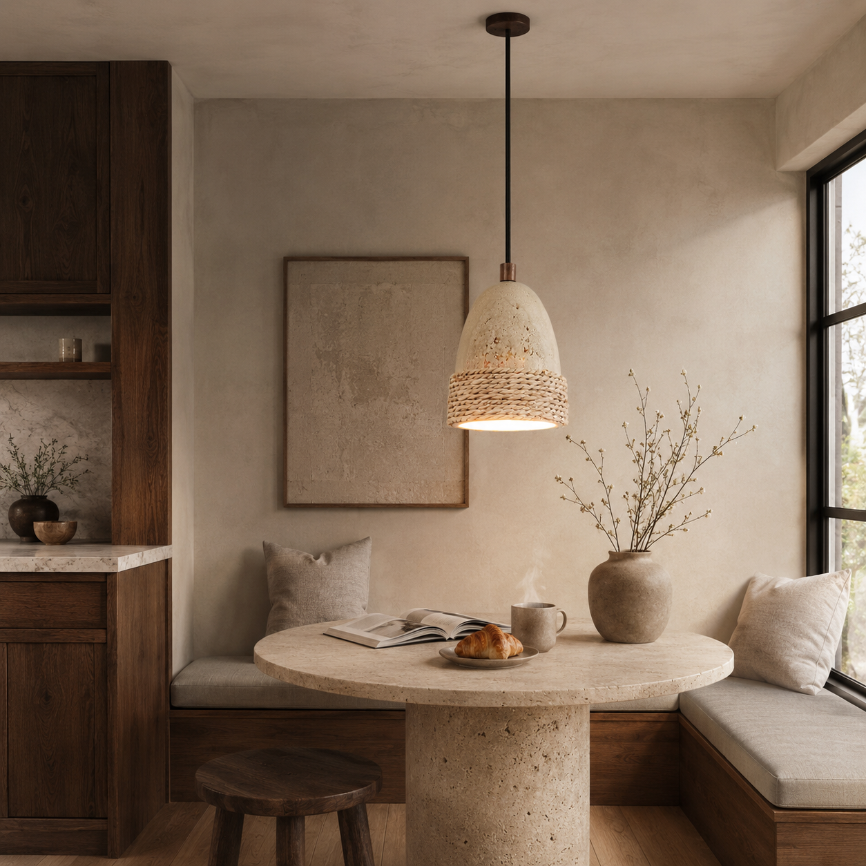 Amara Travertine Pendant Light