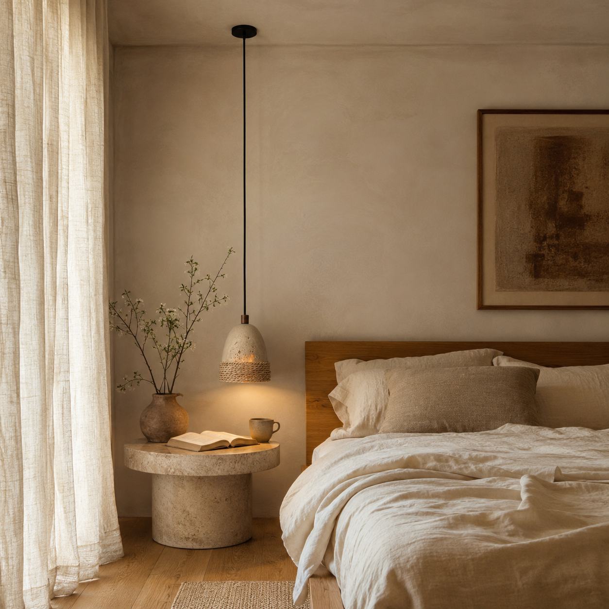 Amara Travertine Pendant Light