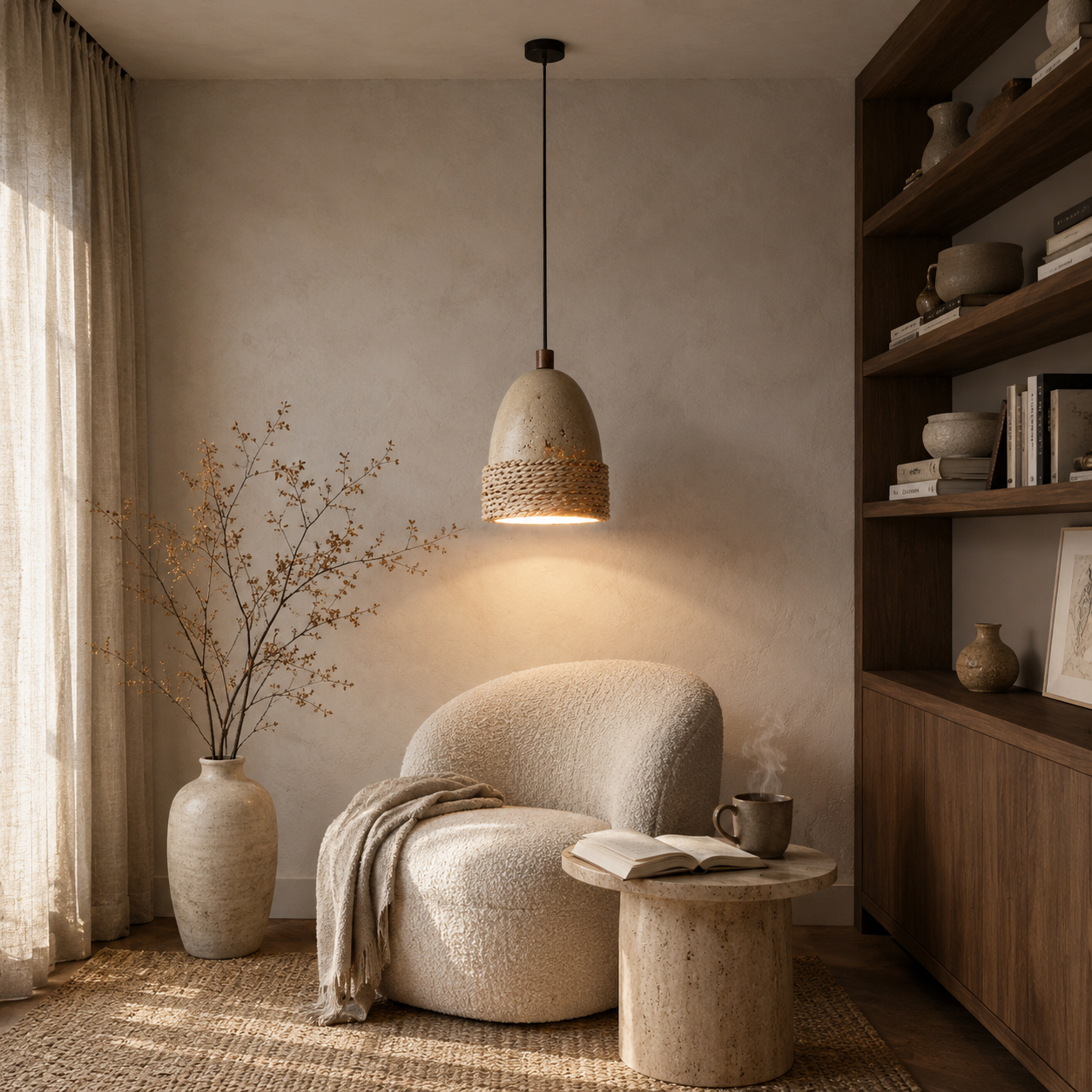 Amara Travertine Pendant Light