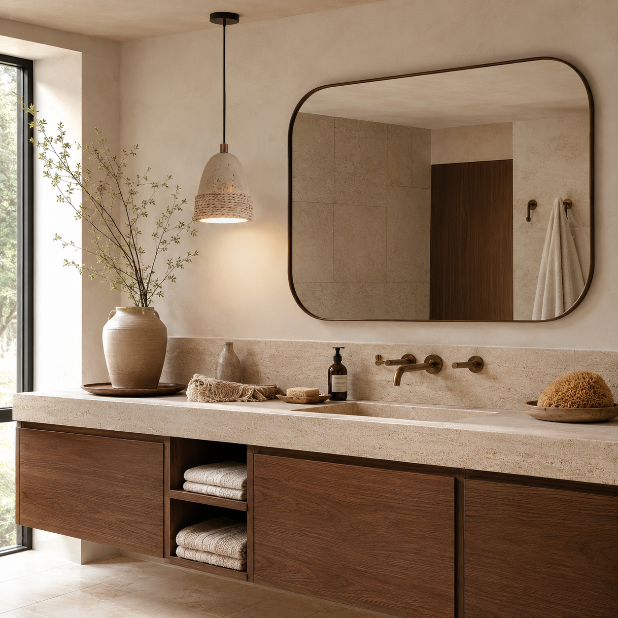 Amara Travertine Pendant Light