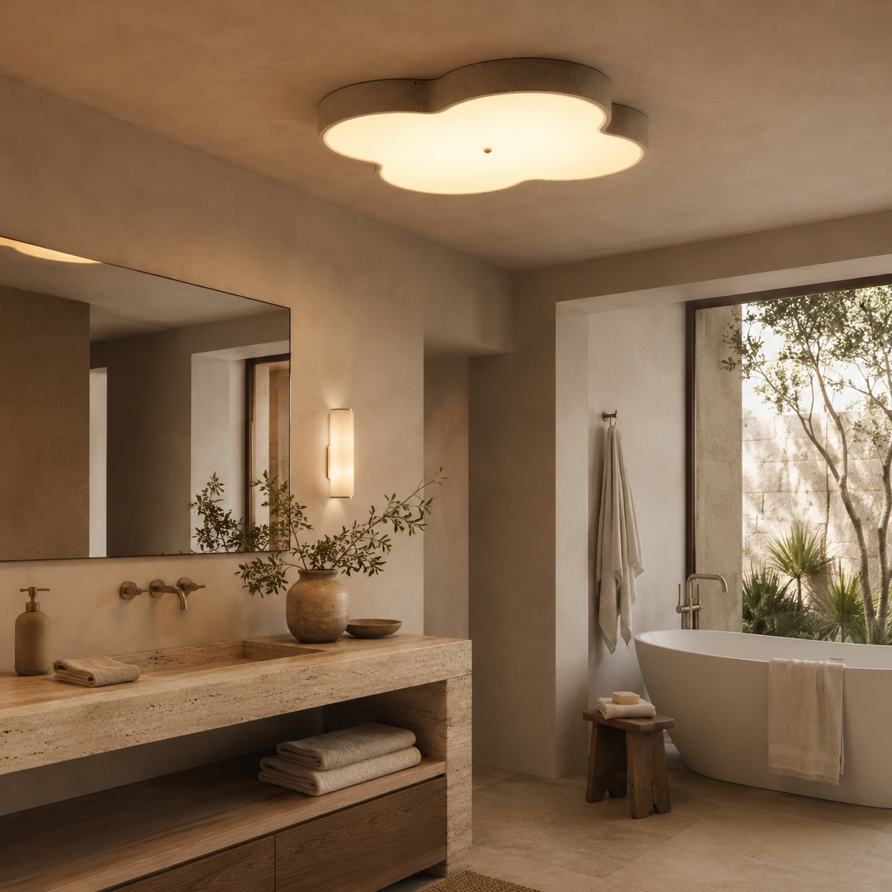 Lyra Stone Cloud Ceiling Lamp