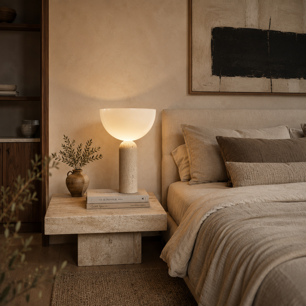 Maren Travertine Table Lamp