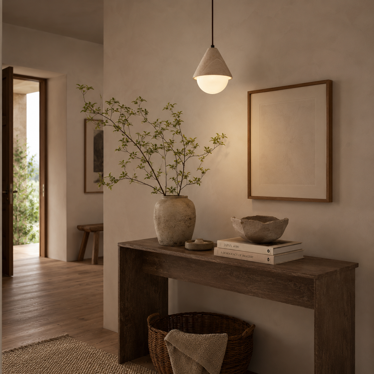 Zori Travertine Pendant Light