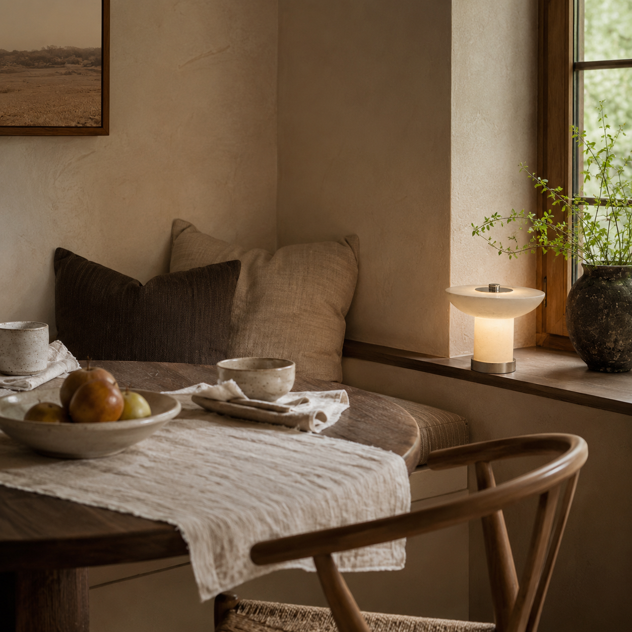 Reine Rechargeable Stone Table Lamp