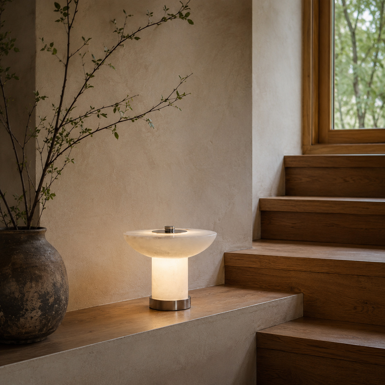 Reine Rechargeable Stone Table Lamp