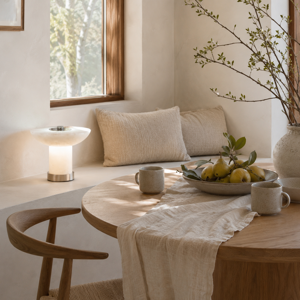Reine Rechargeable Stone Table Lamp