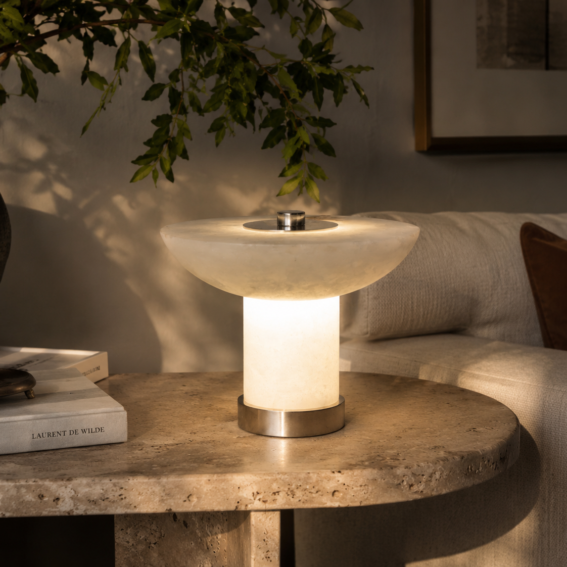 Reine Rechargeable Stone Table Lamp