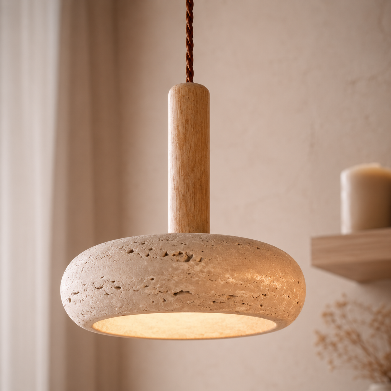 Orva Travertine Pendant Light