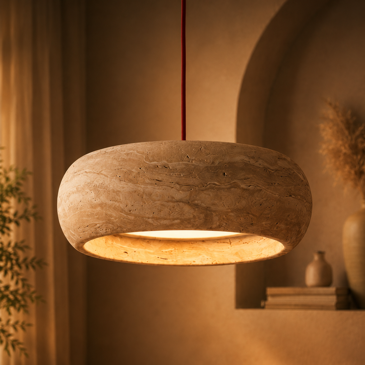 Renzo Travertine Cream Pendant Light