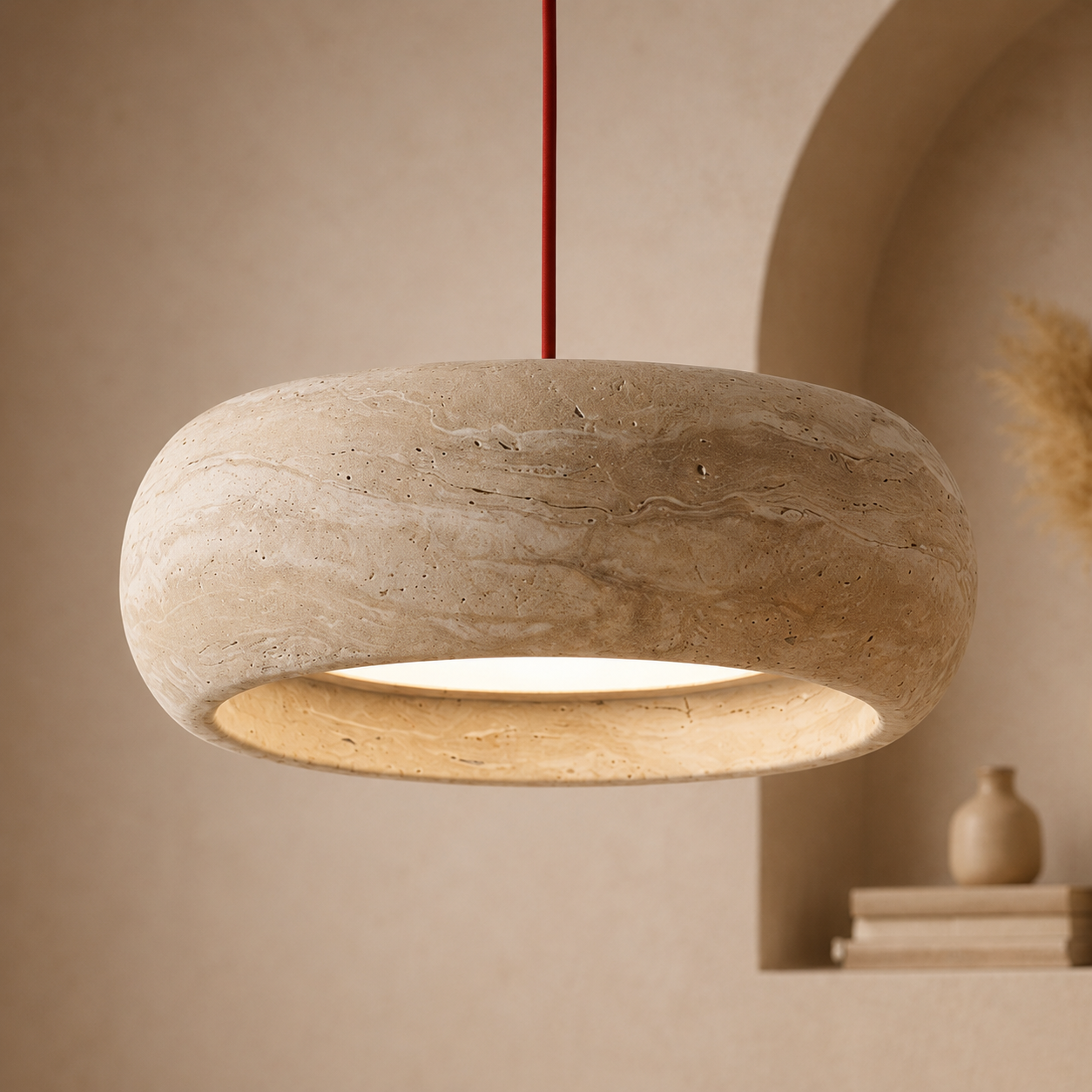Renzo Travertine Cream Pendant Light