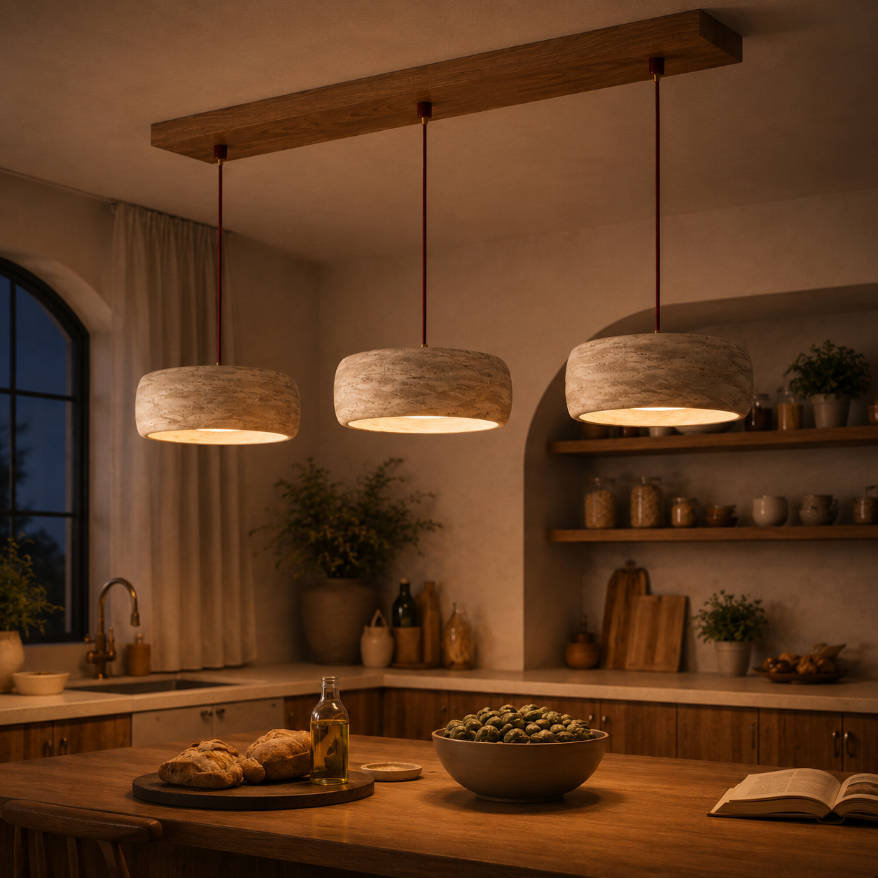 Renzo Travertine Cream Pendant Light