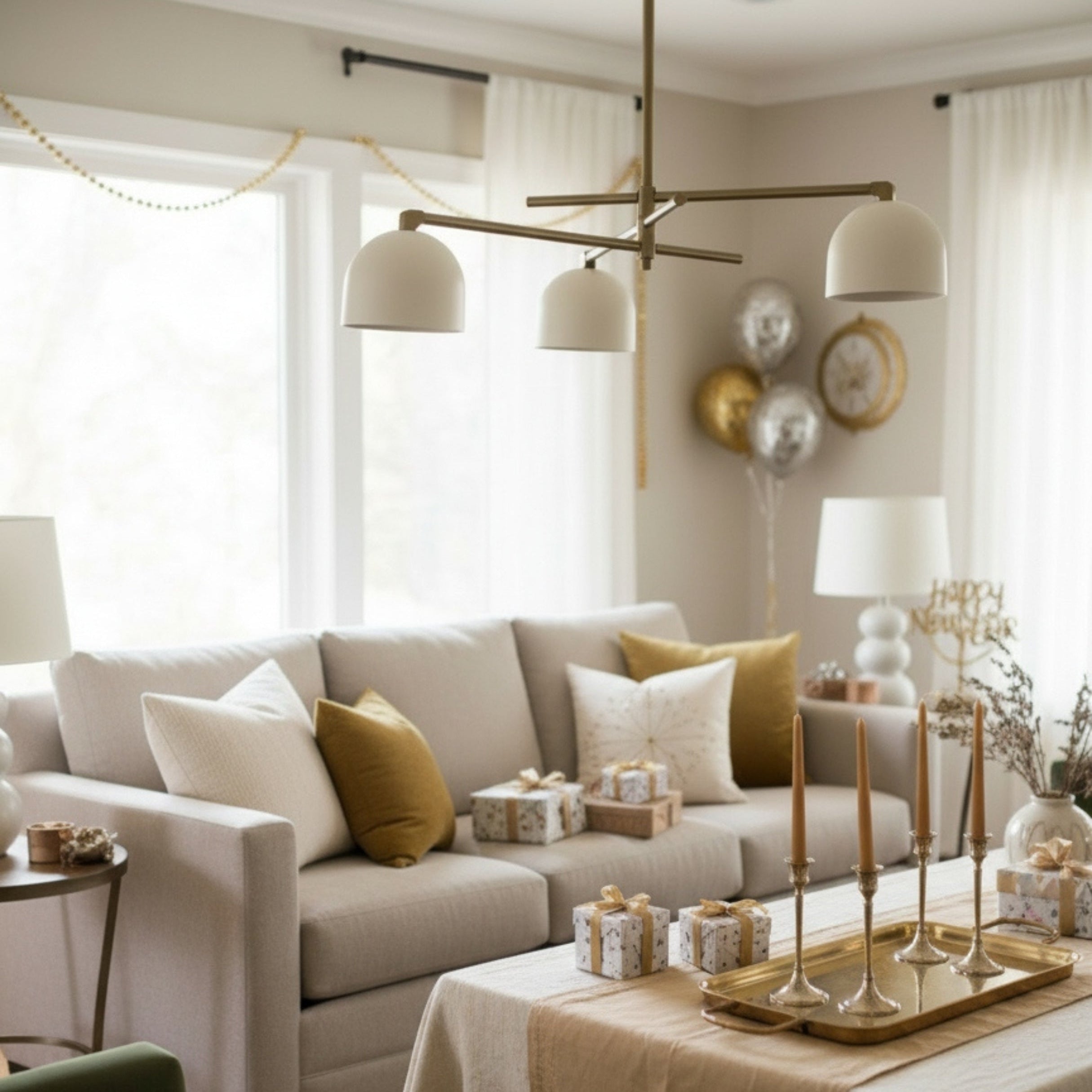 Vantara Dome Chandelier – Antique Brass Ceiling Light for Modern Interiors