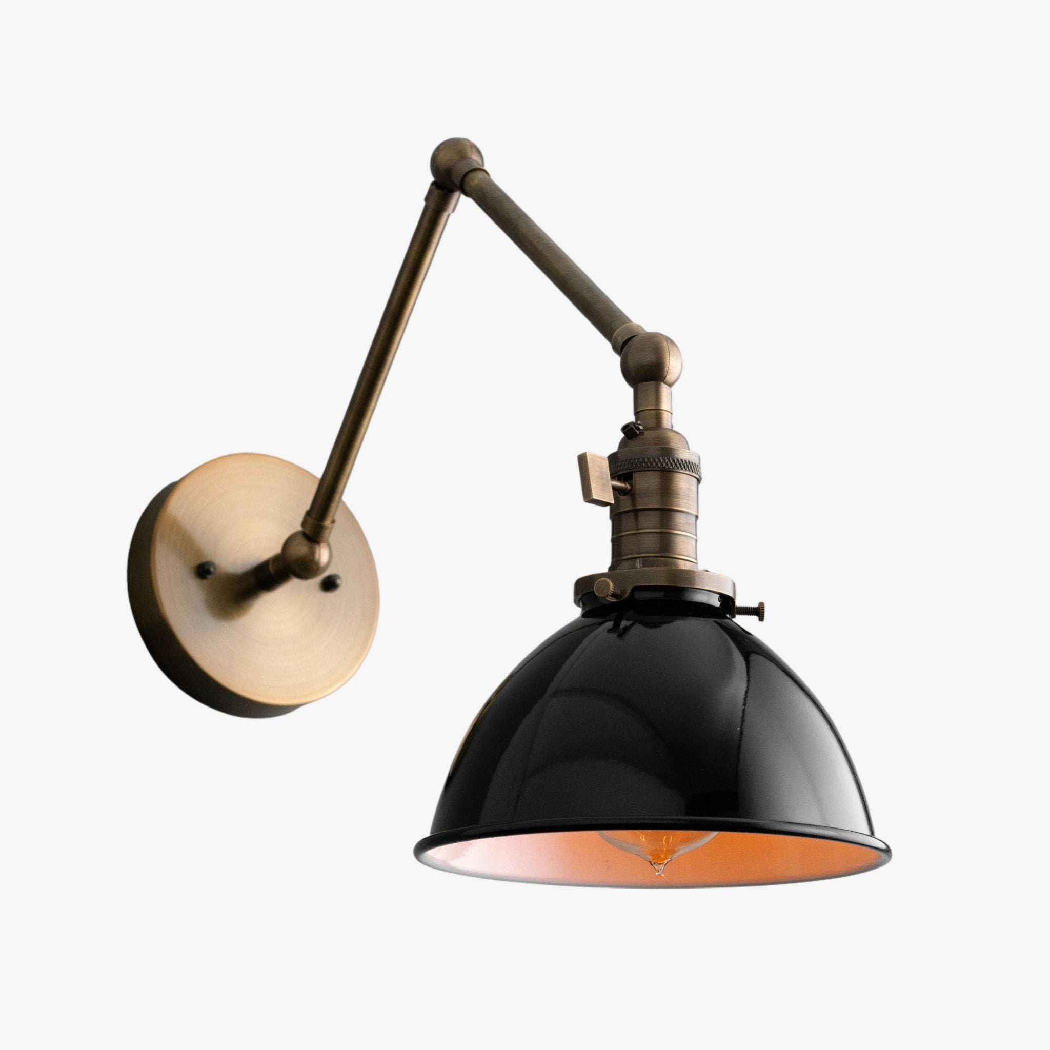 Vantara Conique Adjustable Wall Sconce – Vintage Industrial Metal Wall Light for Bedroom, Living Room & Hallway